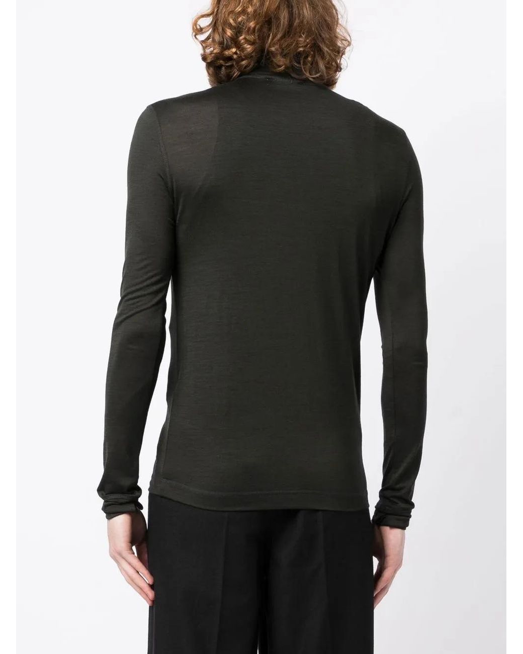 Nanushka Black High-Neck Wool Top for men