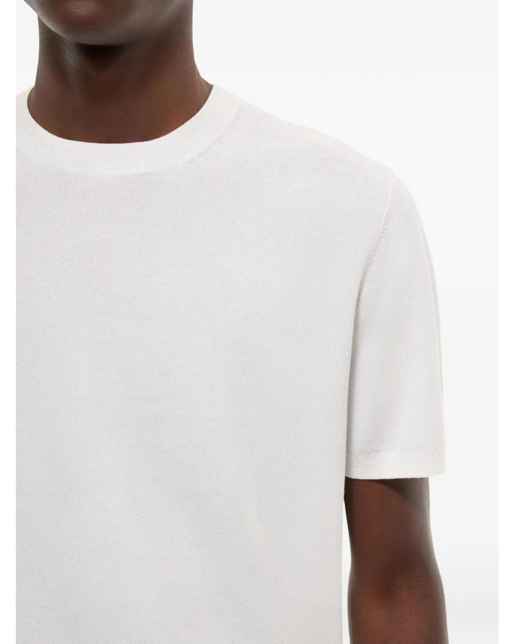 Fursac White Cotton T-Shirt for men