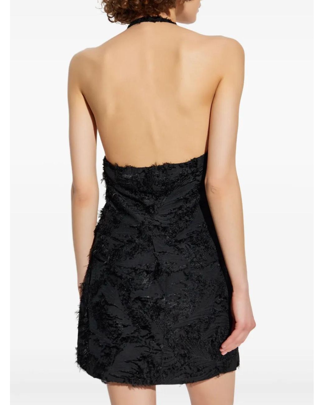 Samsøe & Samsøe Black Salazio Feathered Halterneck Top