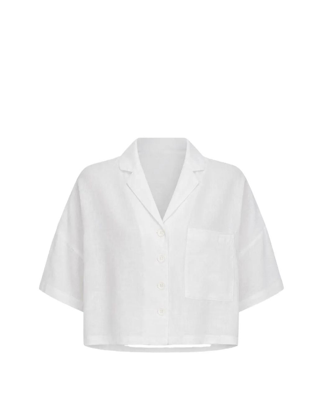DKNY White Chemise À Boutonnière