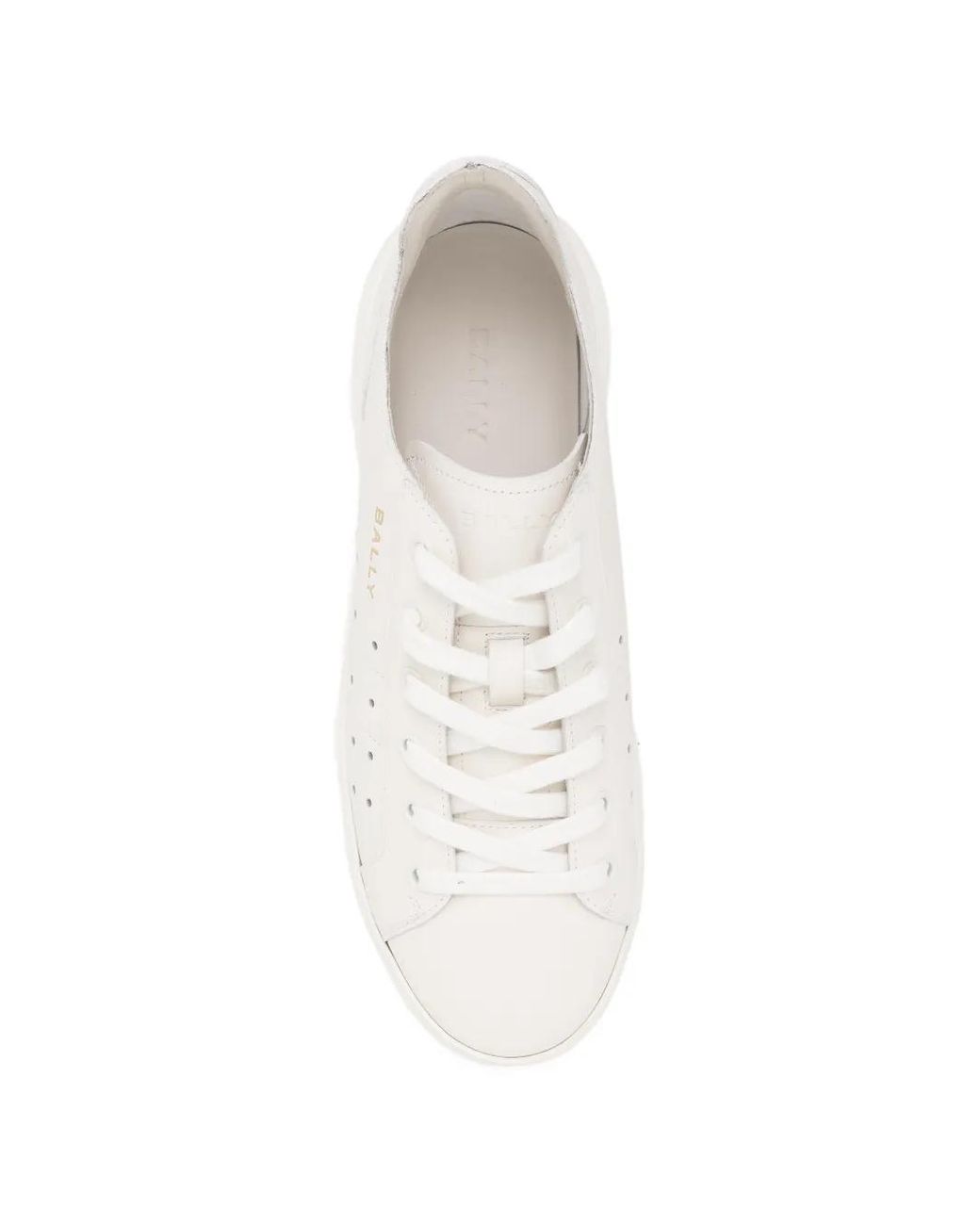Bally White Lift Leather Sneakers for men