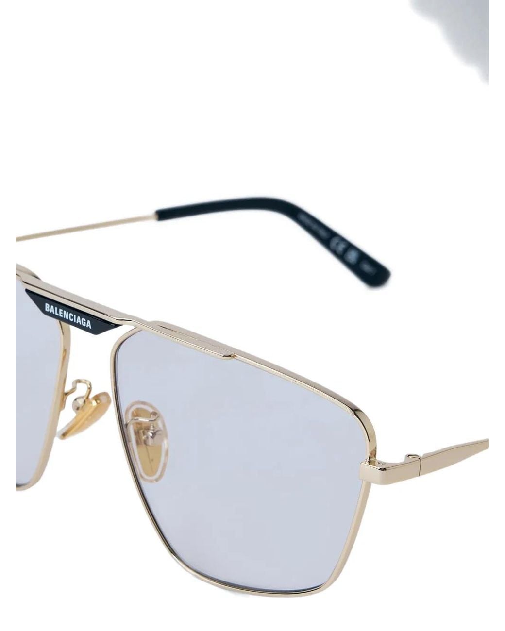 Balenciaga Metallic Tag 2.0 Navigator Optical Glasses for men