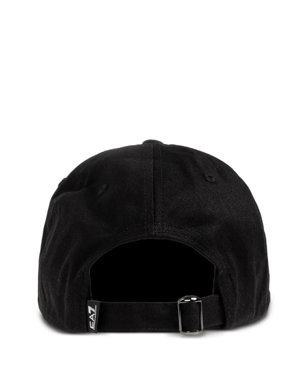 EA7 Black Logo-Embroidered Baseball Cap