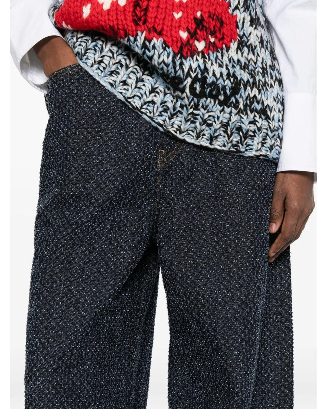 Ganni Blue Loose High Rise Jeans