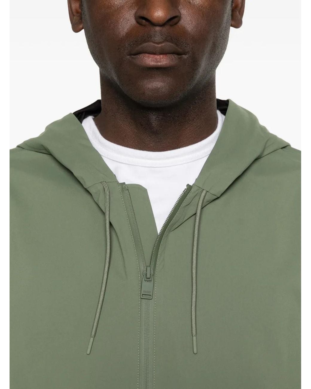 Rains Green Suva Hooded Hardshell Jacket