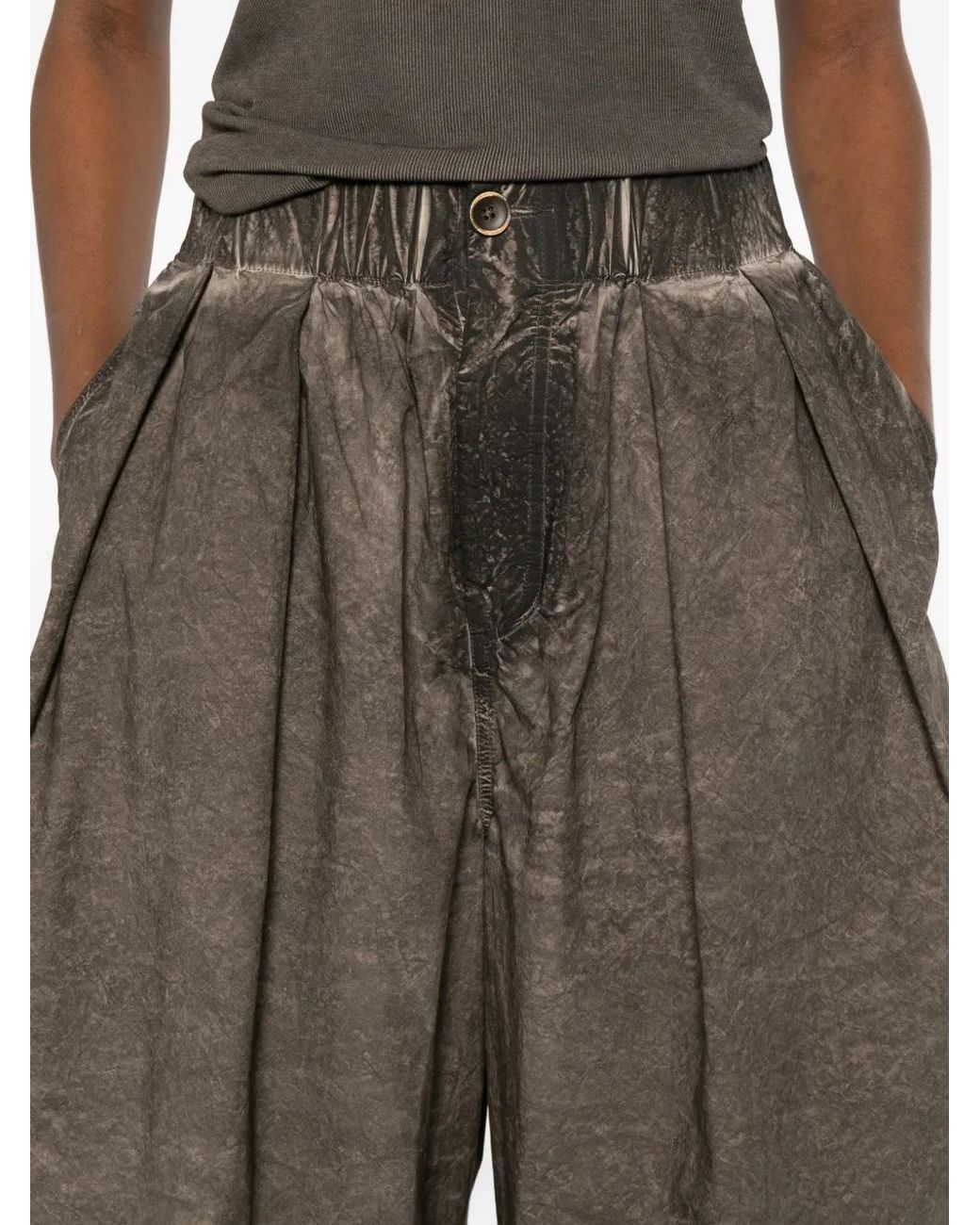 Uma Wang Gray Poetic Pleated Trousers
