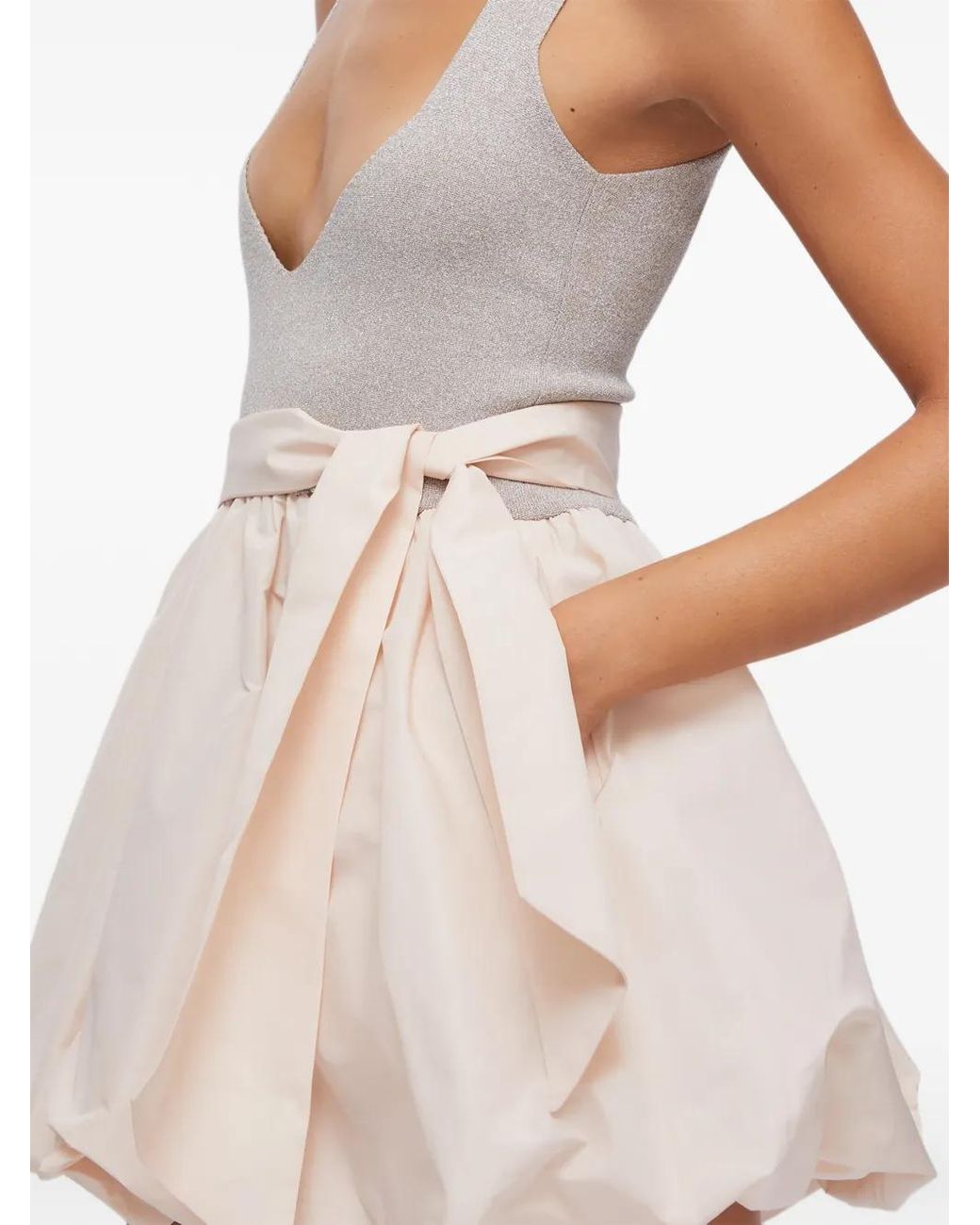 Liu Jo Natural Sleeveless Knitted Mini Dress