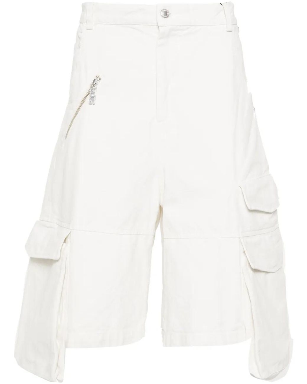 Gcds White Ultracargo Bermuda Shorts for men