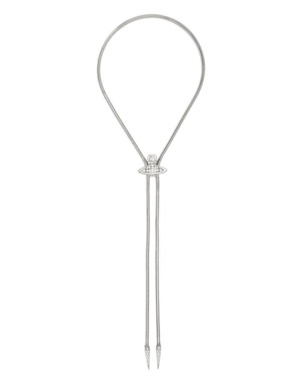 Vivienne Westwood White Orb-Motif Bolo Tie