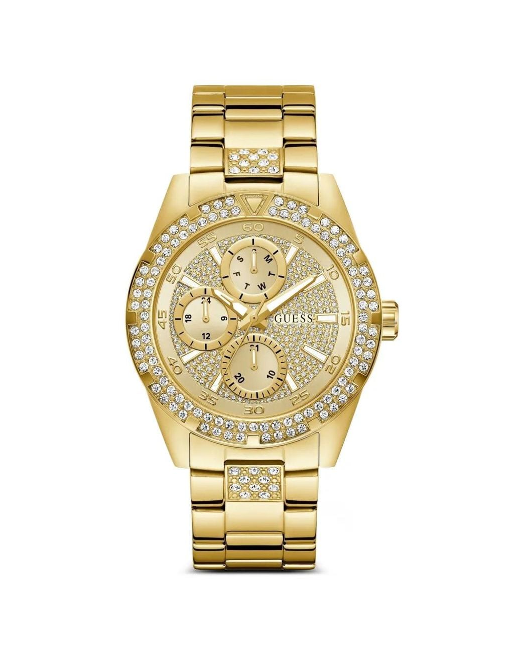 Guess Metallic Orion Crystal 48Mm Watch for men