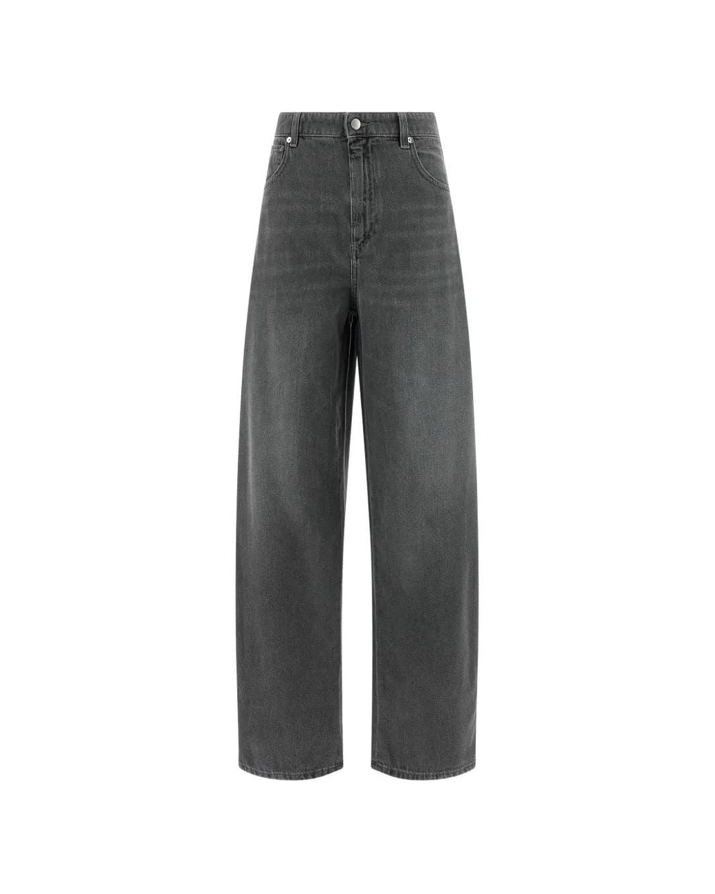 Max Mara Gray Faded Straight-Leg Jeans