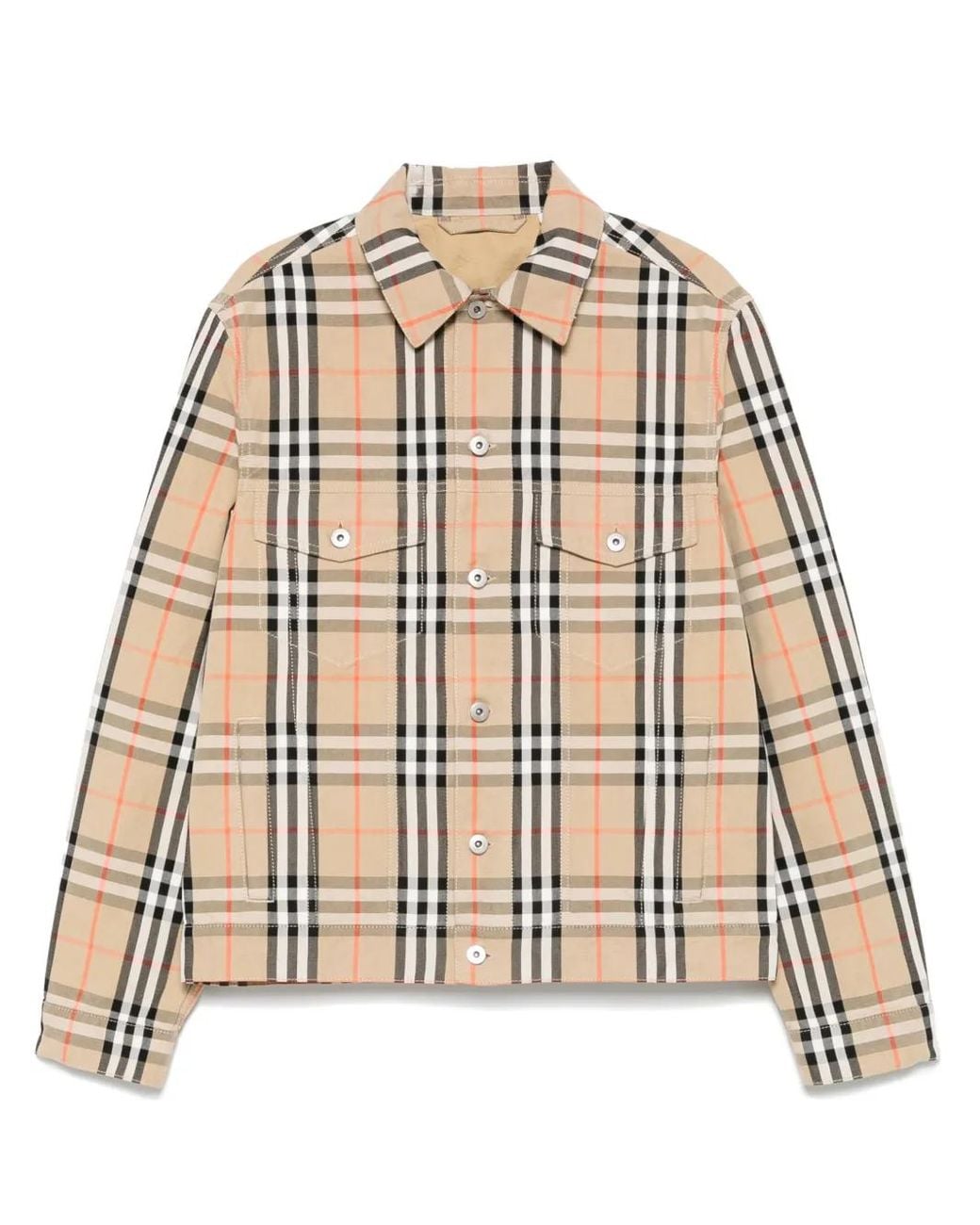 Hombre Chaqueta De Algodón Con Cuadros Burberry de hombre de color Natural
