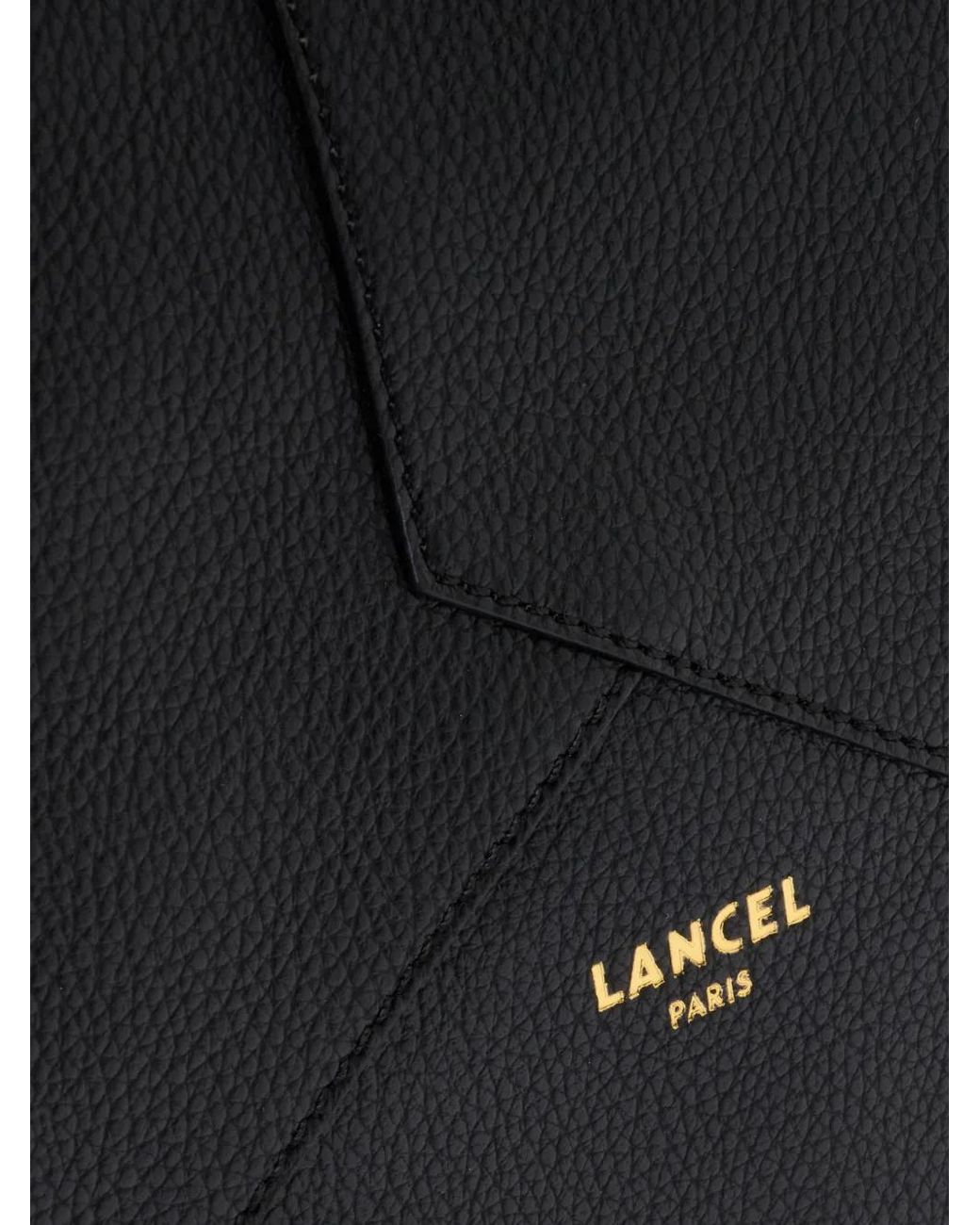 Lancel Black Enveloppe Zip Tote Bag