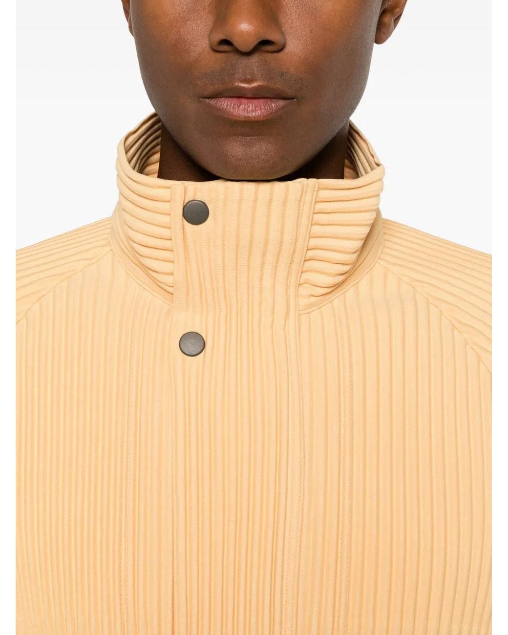 Homme Plissé Issey Miyake Natural Pleated Raglan-Sleeve Jacket for men