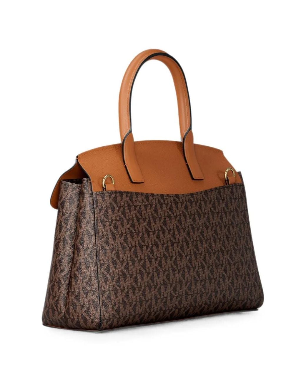 MICHAEL Michael Kors Brown Small Landry Monogram-Print Satchel Bag