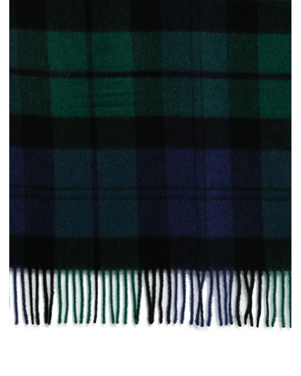 Totême Green Checked Cashmere Scarf