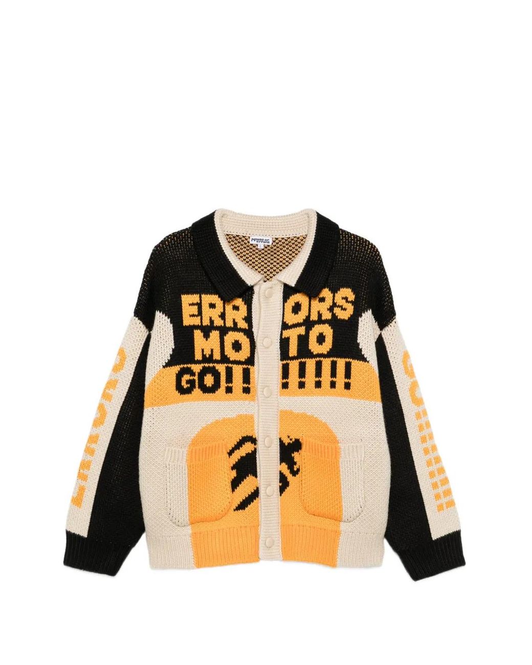 House of Errors Metallic Cardigan À Logo En Intarsia for men