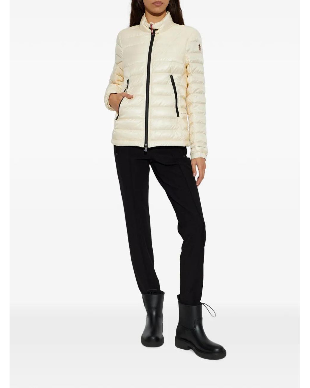 Moncler Natural Walibi Quilted Ski Jacket
