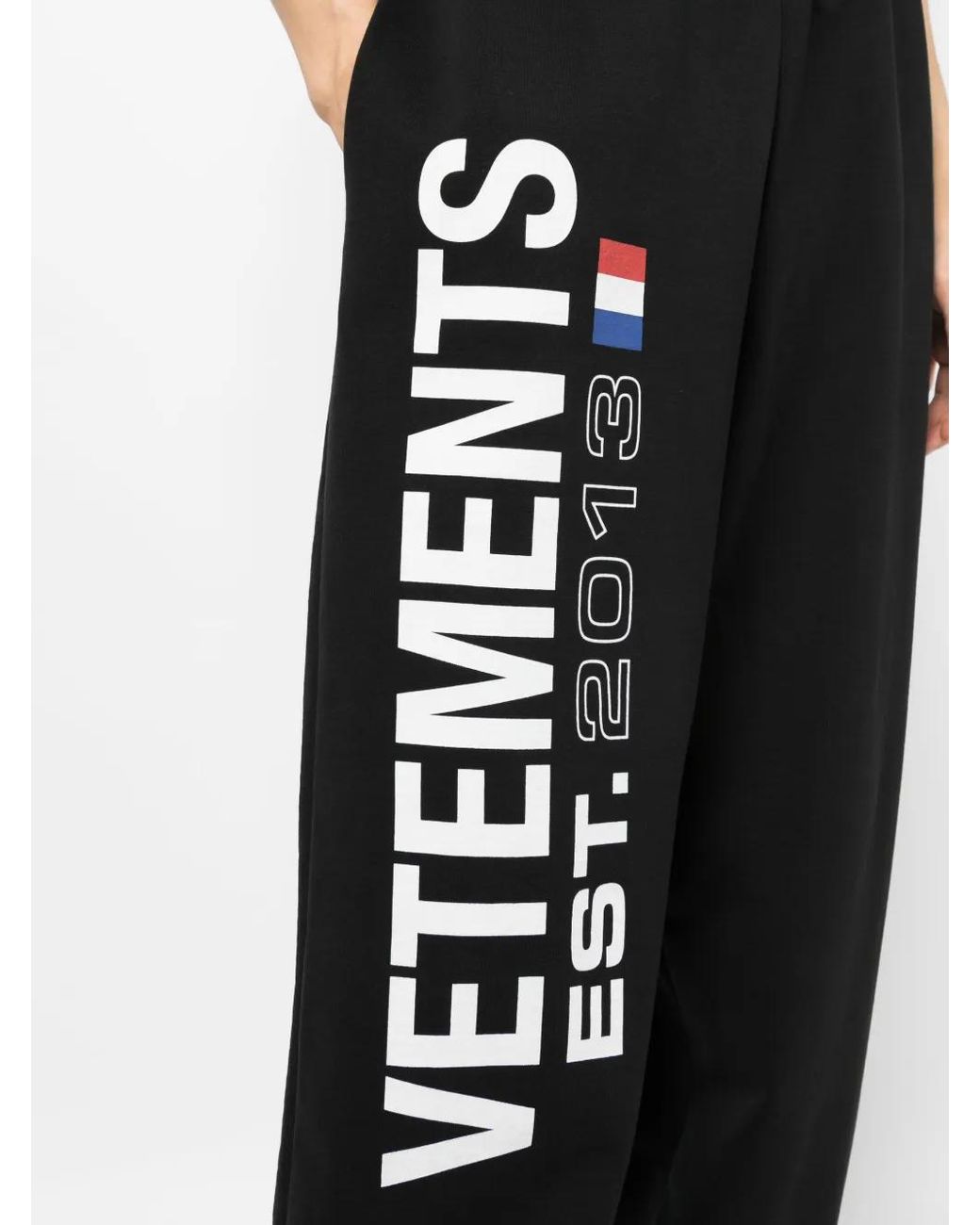 Vetements Black Flag-Logo Print Track Pants for men