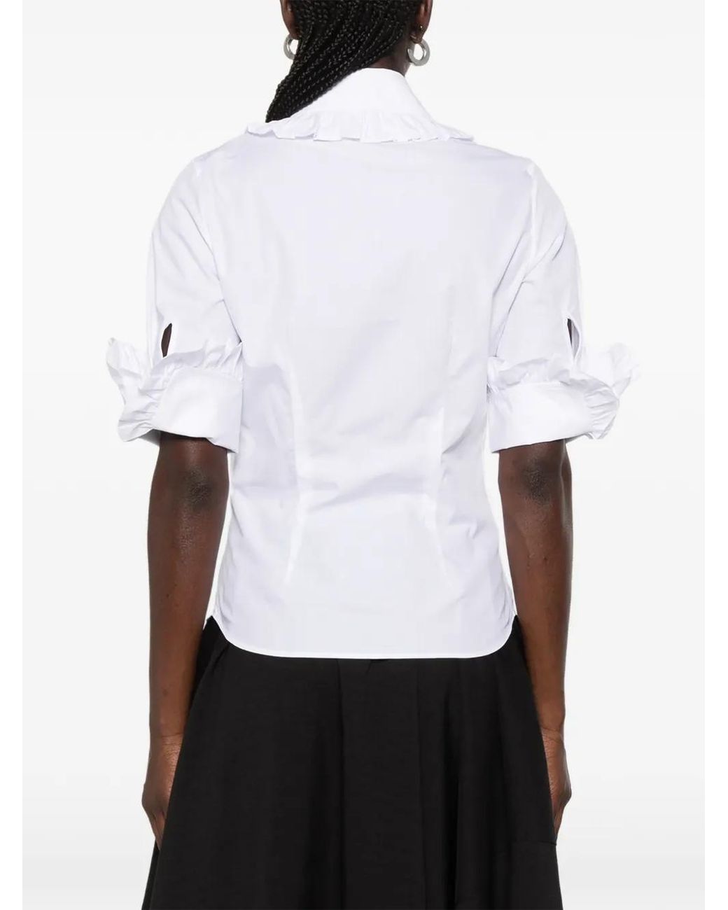 Vivienne Westwood White Chemise Ss Toulouse Frill À Découpes