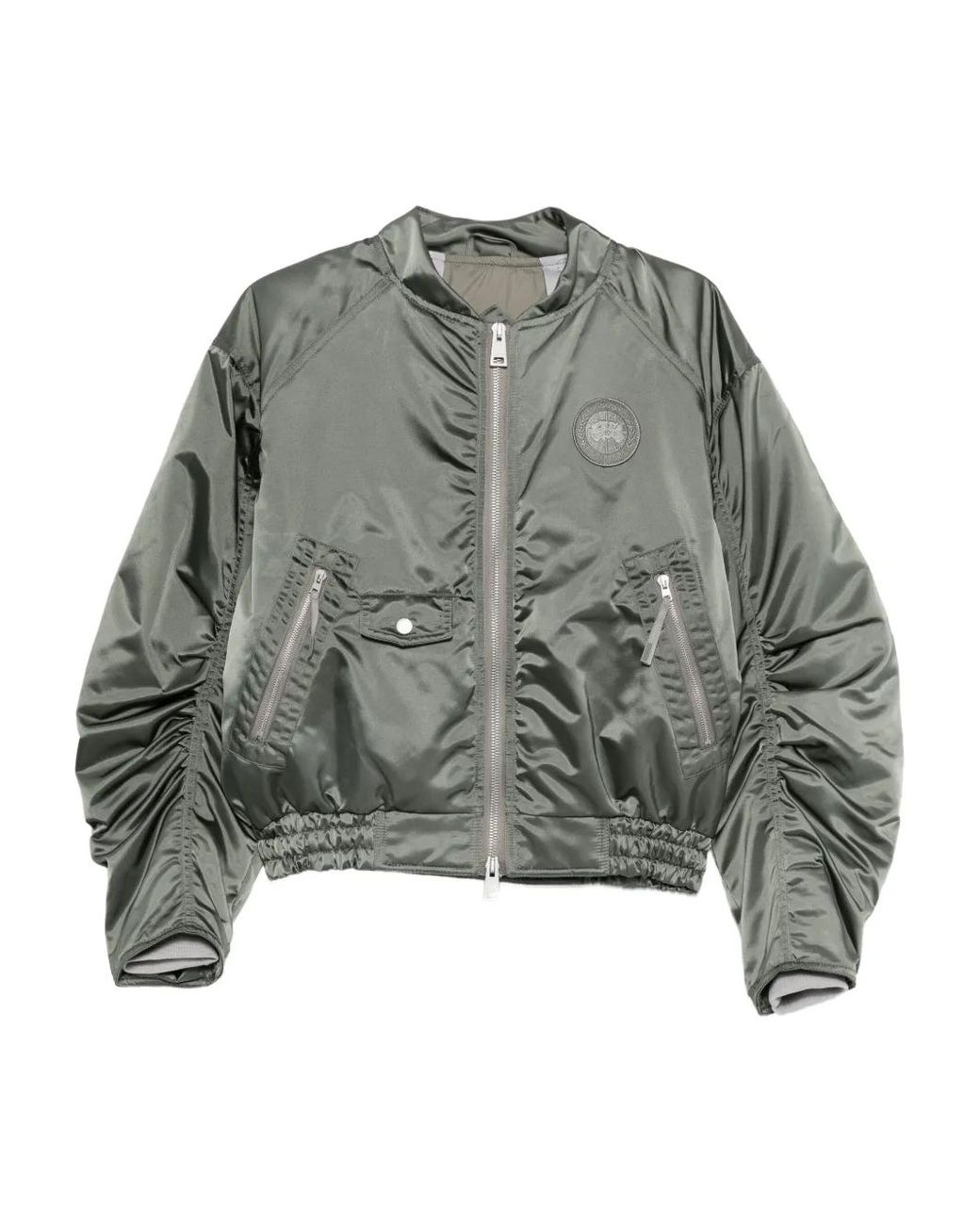 Canada Goose Gray Jade Zip-Up Bomber Jacket