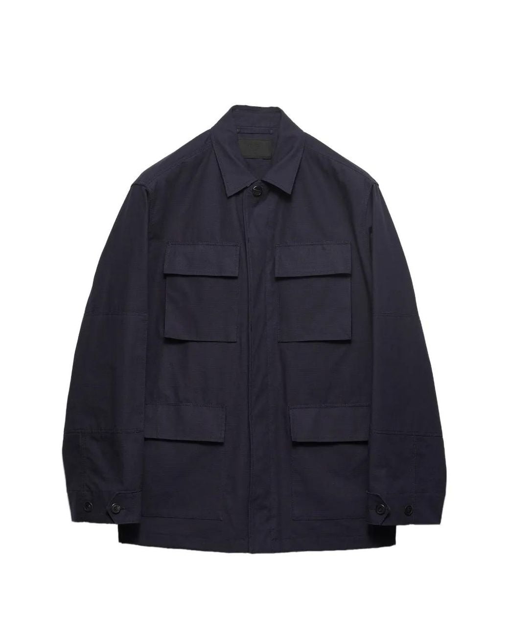 Prada Blue Cotton Safari Jacket for men
