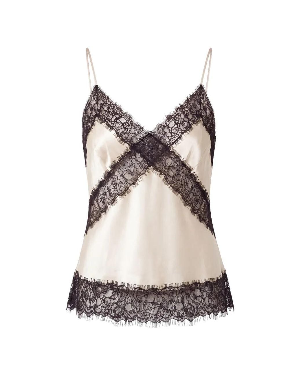 Nicholas Natural Lace-Trim Top