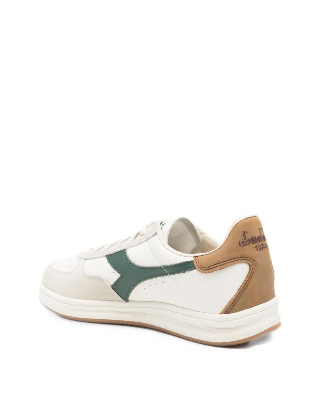 Diadora B. Elite Sporty Perforated Panelled Sneakers in White for Men ...