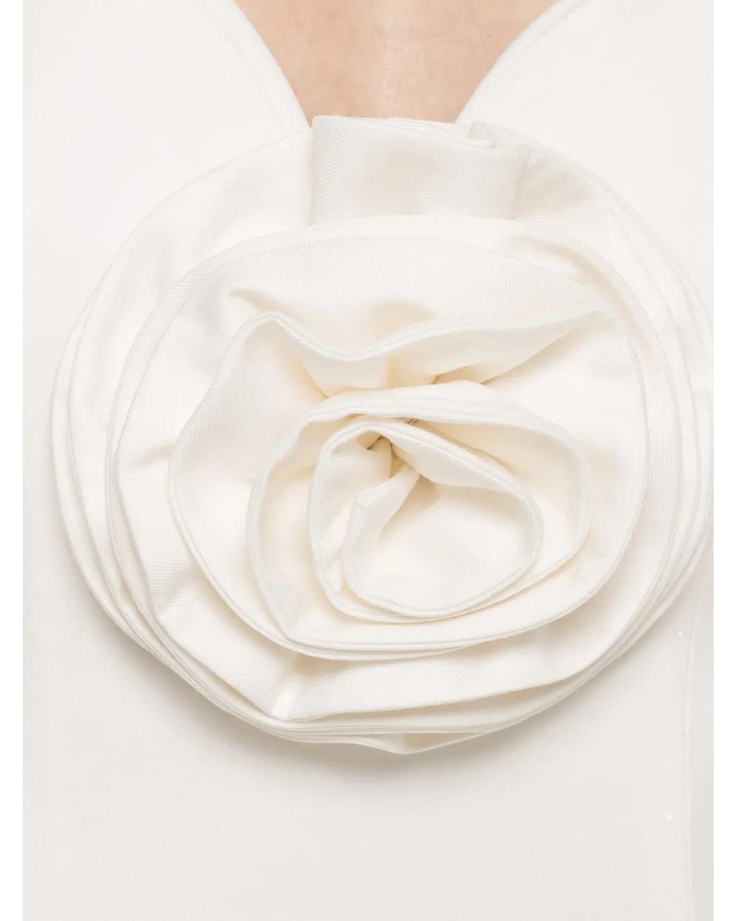 Nissa White Floral-Appliqué Corset Top