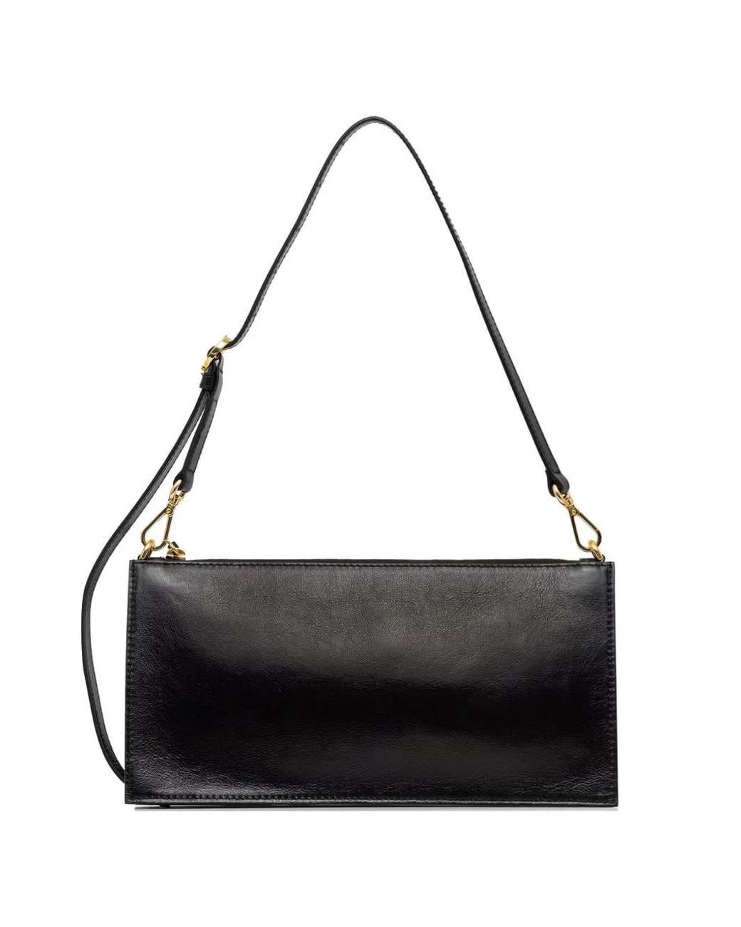 Pollini Black Sac Cabas Zippé À Patch Logo