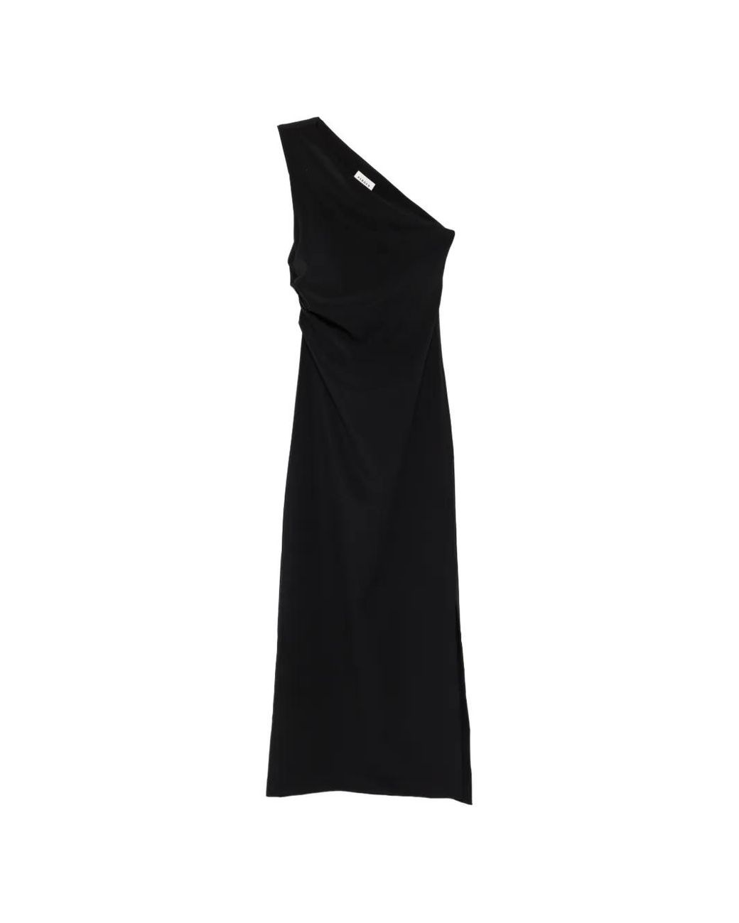 P.A.R.O.S.H. Black One-Shoulder Maxi Dress