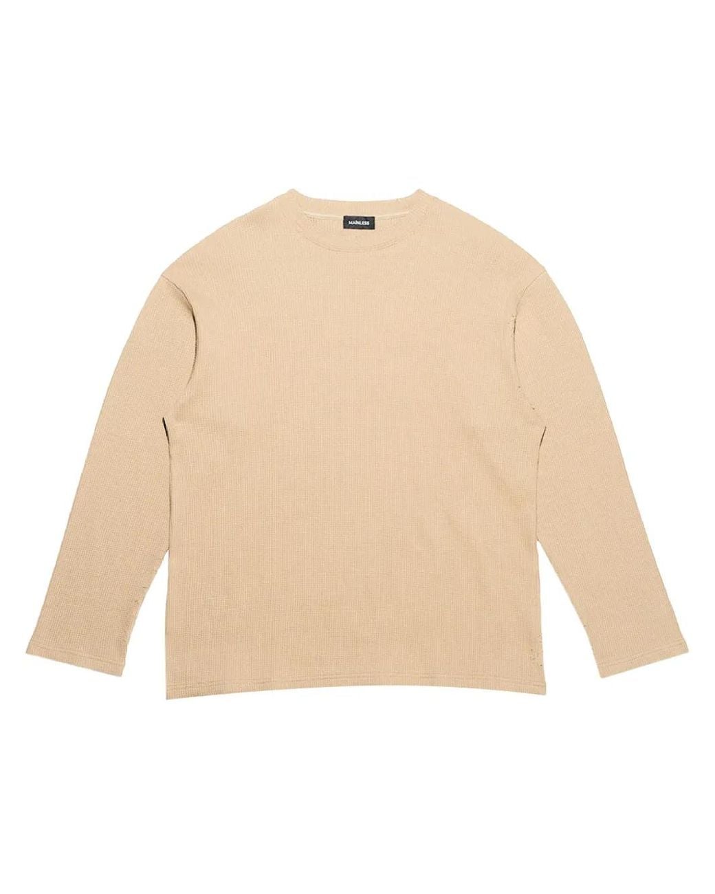Mainless Natural Waffle-Knit T-Shirt