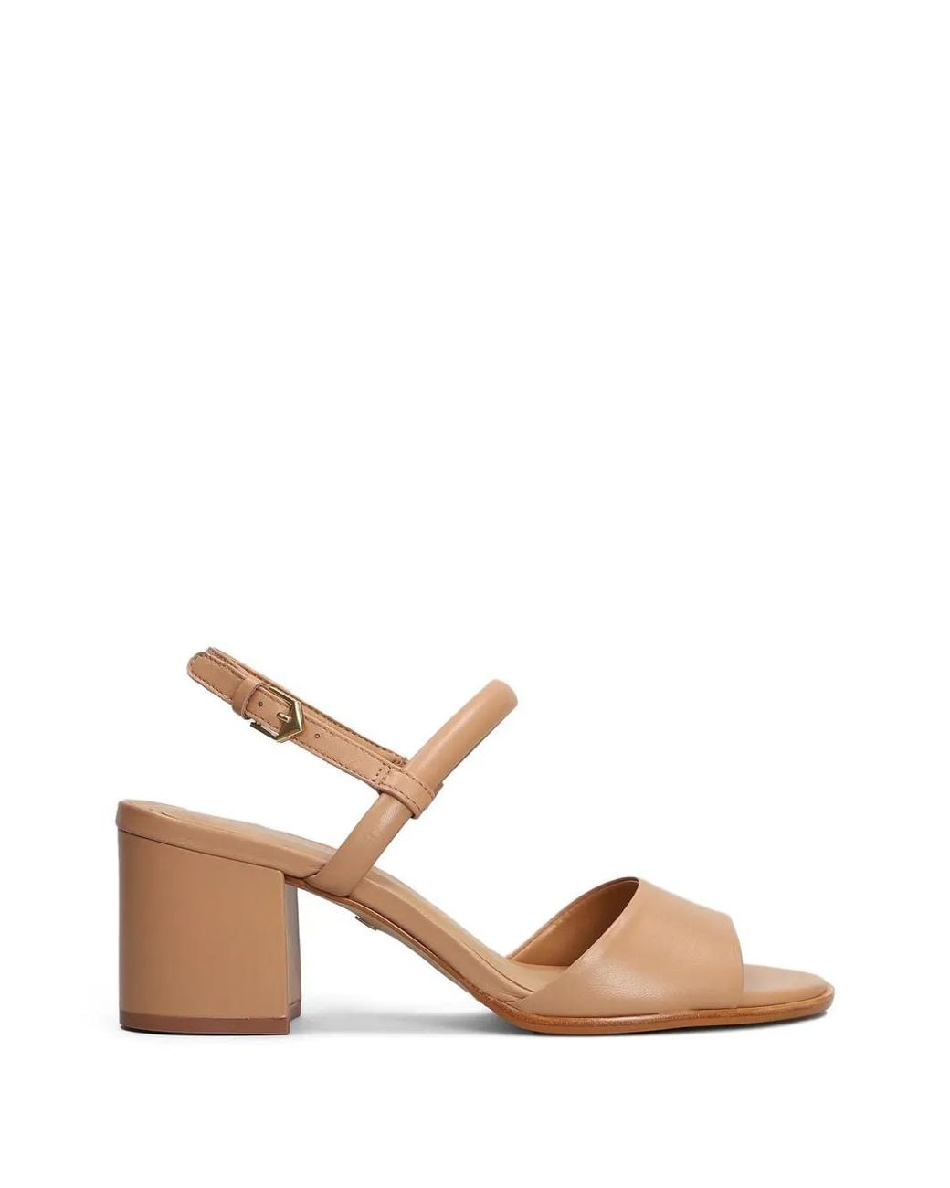 Carrano Natural Buckle-Fastening Block-Heel Sandals