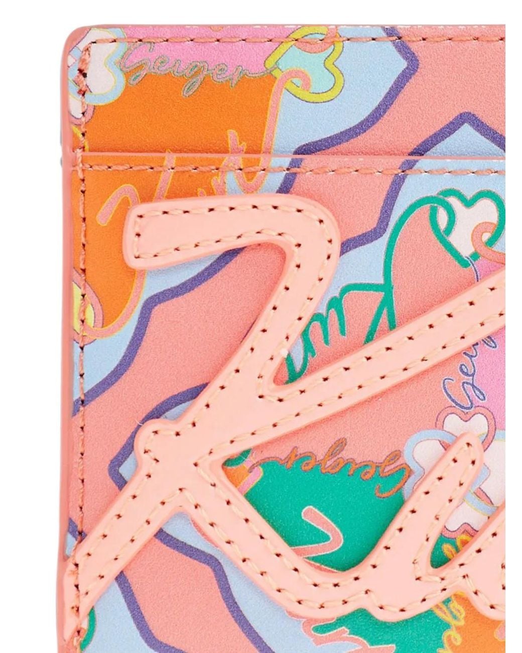 Kurt Geiger Pink Logo-Appliqué Leather Cardholder