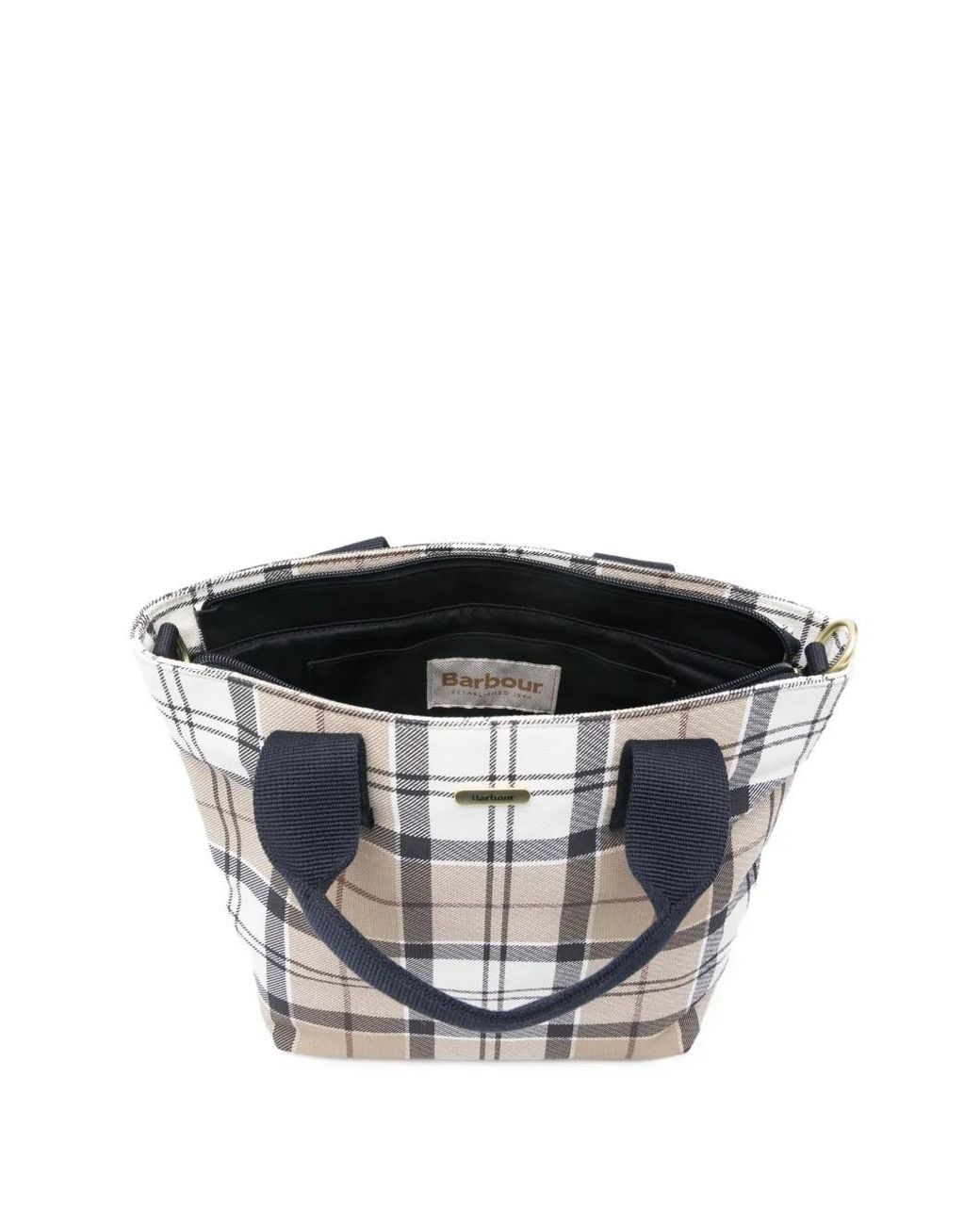 Barbour Blue Maisy Tartan Tote Bag