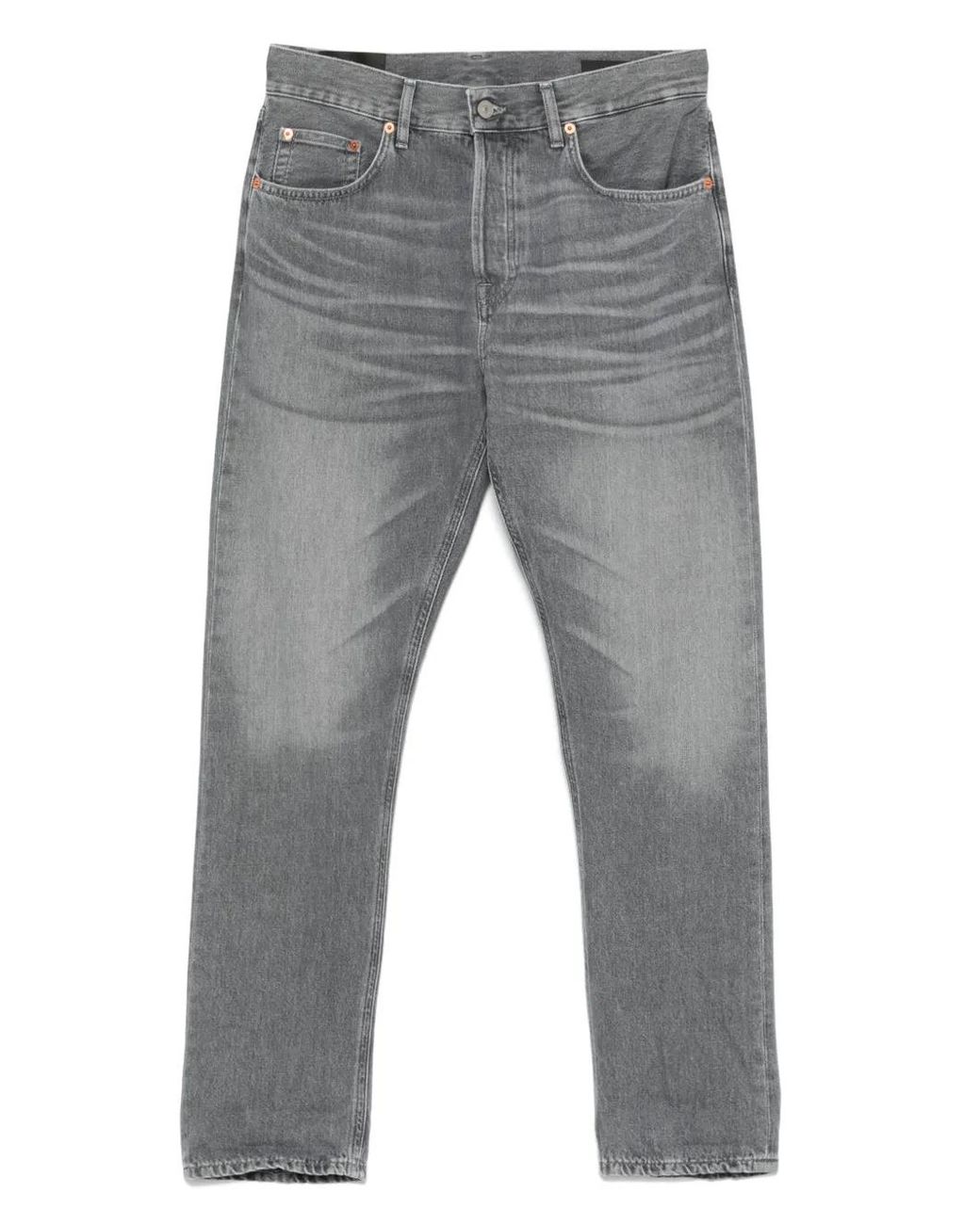 Dondup Jeans Met Logoprint in het Gray voor heren