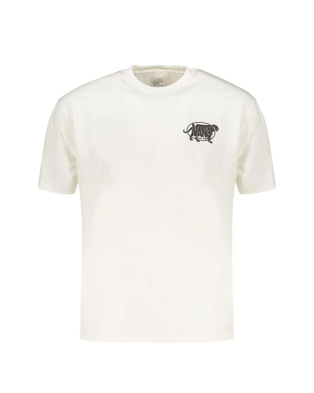 Vans White Logo-Print Cotton T-Shirt for men