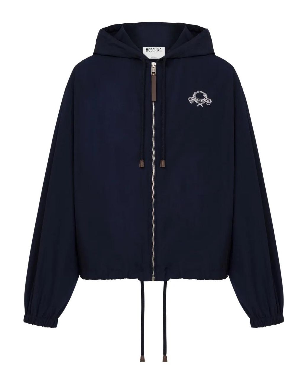 Moschino Blue Couture Zip-Up Bomber Jacket for men