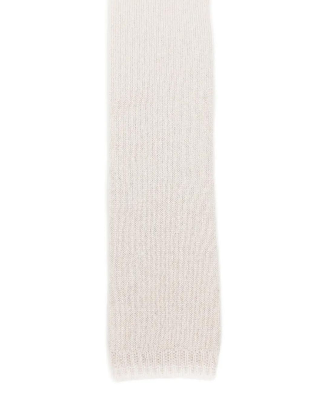 Eleventy White Cashmere Tie for men