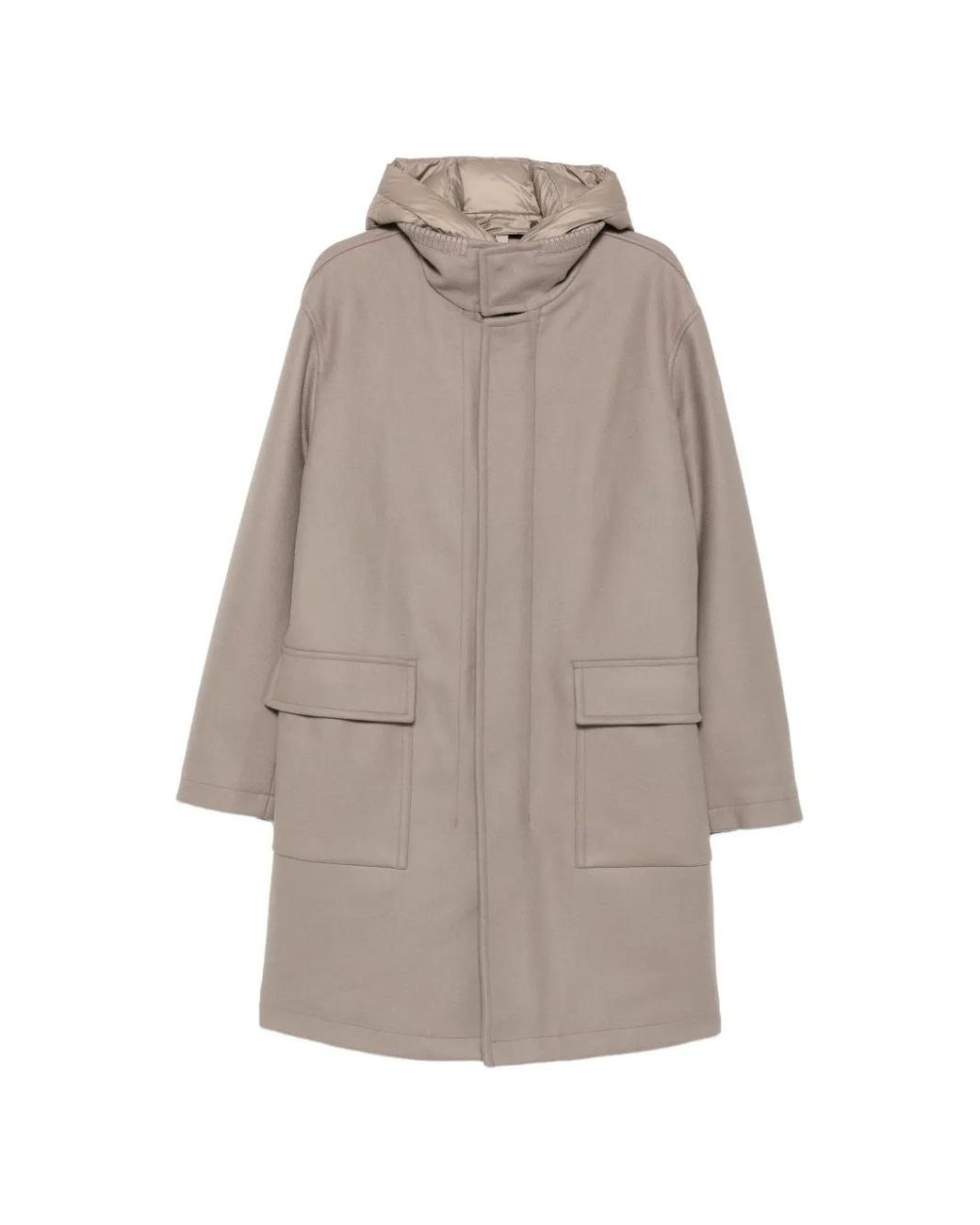 DUNO Natural Hooded Layered Coat for men