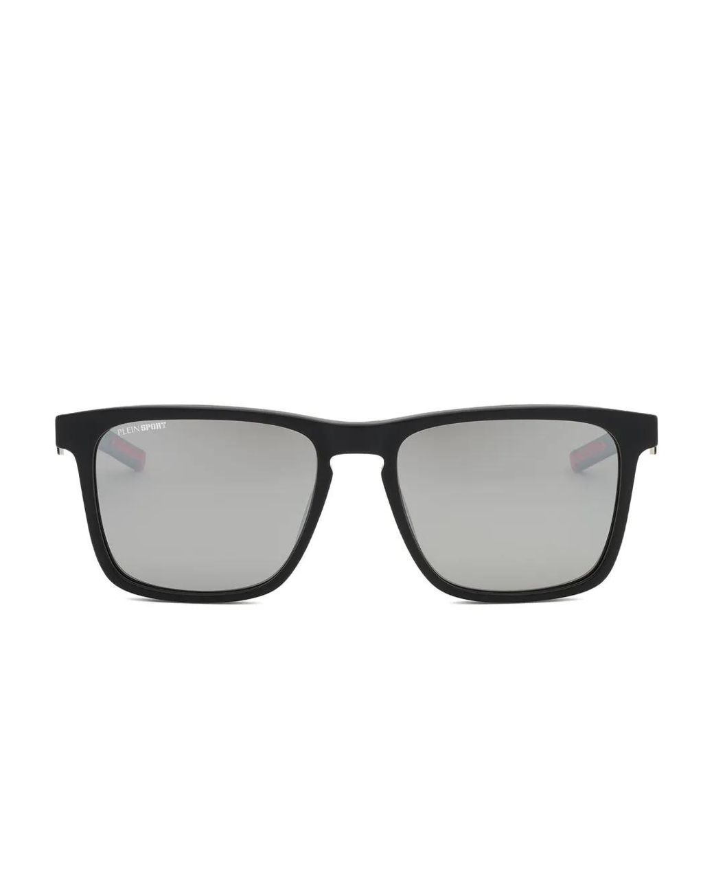 Philipp Plein Gray Square Frame Combat Sunglasses for men