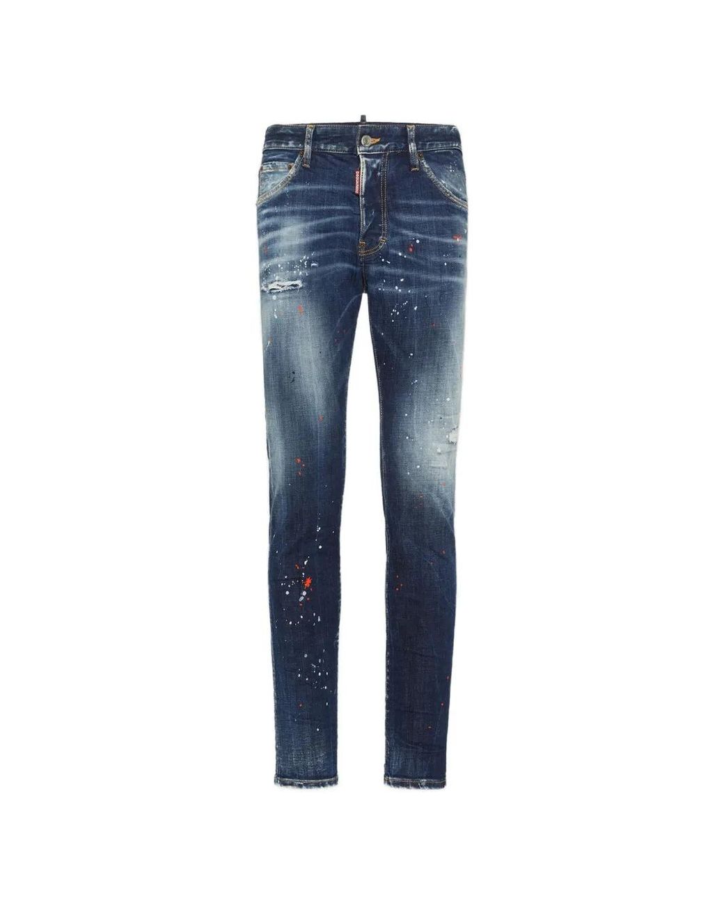 Vaqueros Con Parche Del Logo DSquared² de hombre de color Blue