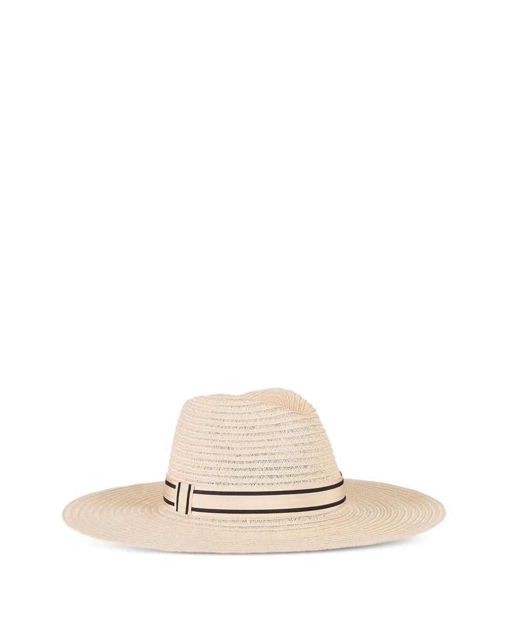 Eugenia Kim White Emmanuelle Striped-Band Hat