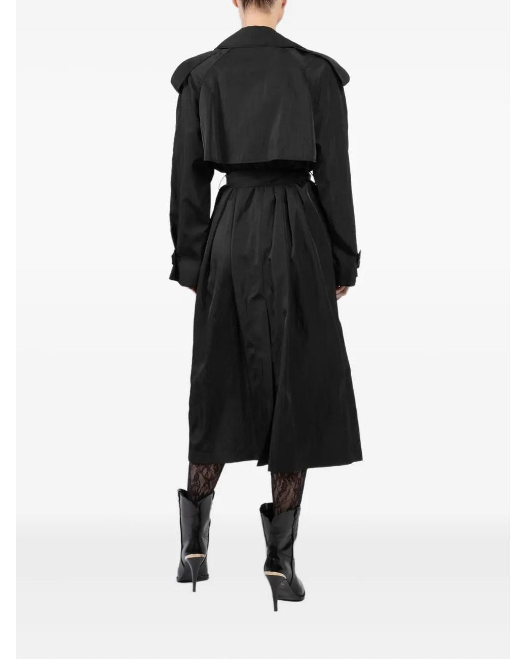 Wardrobe NYC Black Technical Trench Coat