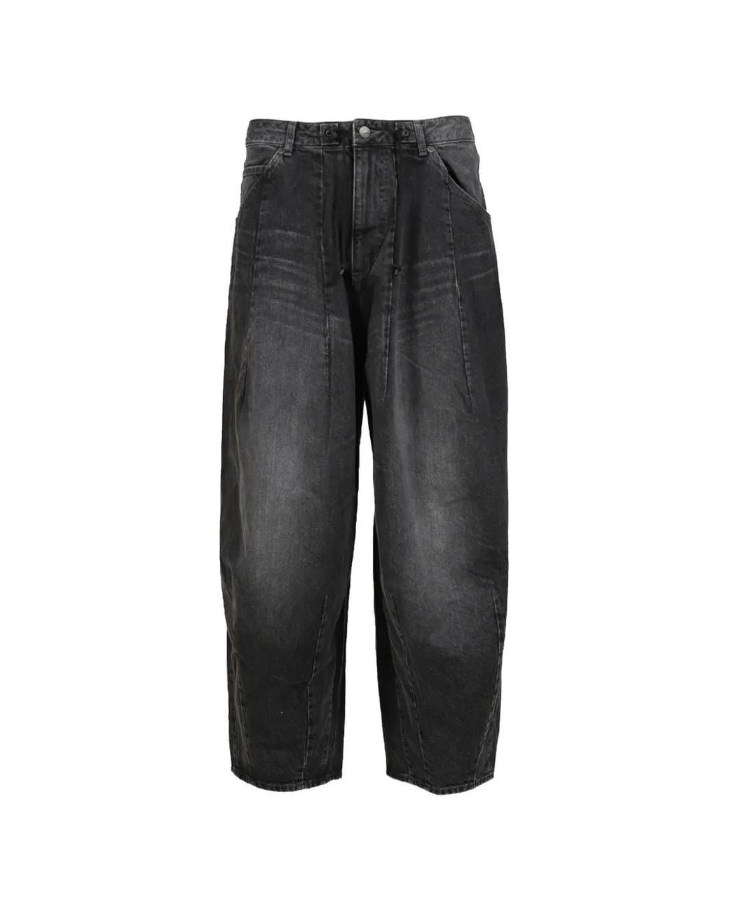 Needles Black Faded Panelled Jeans for men