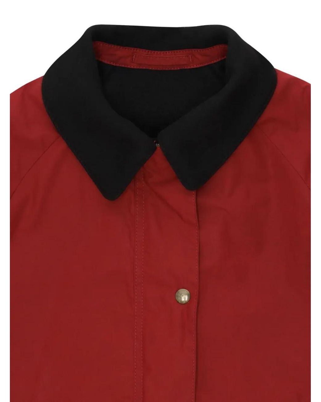 Fortela Red Floriane Waxed-Finish Jacket