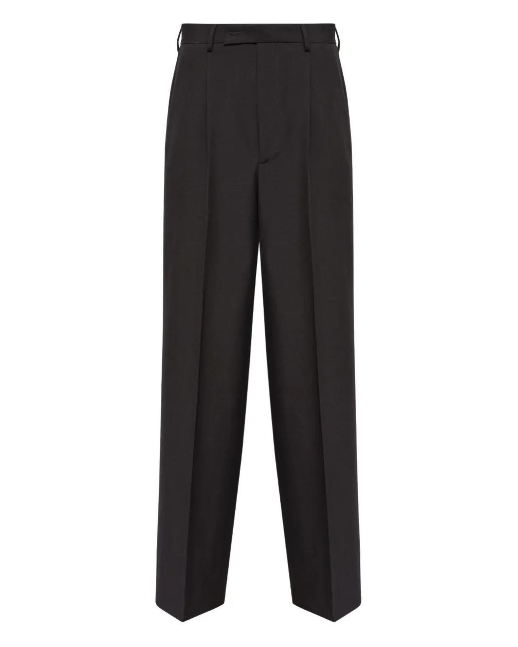 MM6 by Maison Margiela Black Wide-Leg Pleat Trousers for men