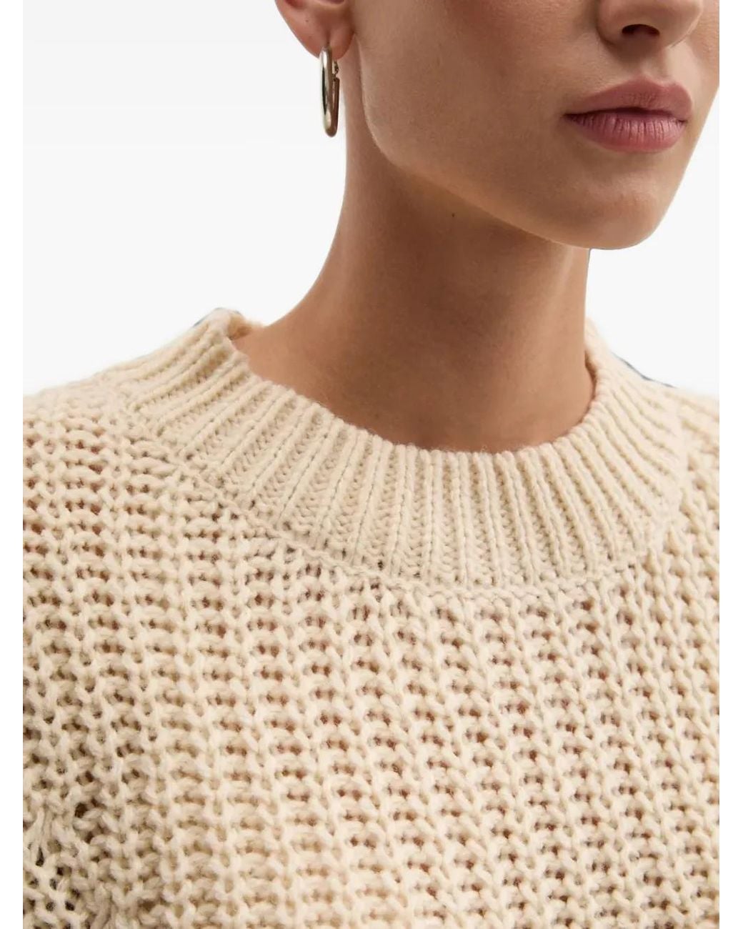 Billabong Natural Chunky-Knit Crew-Neck Sweater
