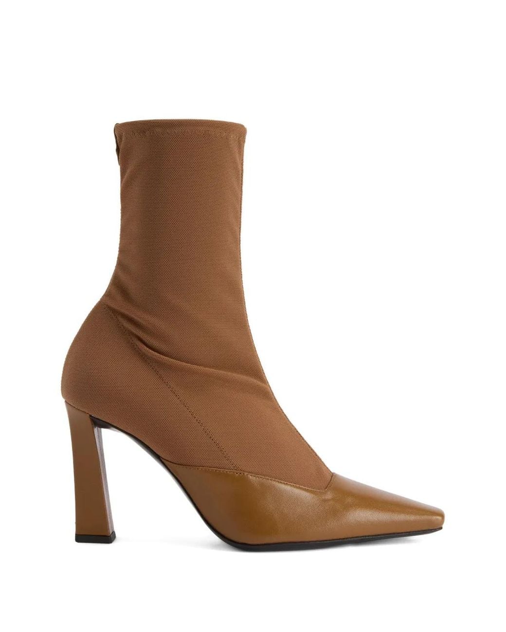Giuseppe Zanotti Brown Janie Tights Square-Toe Boots