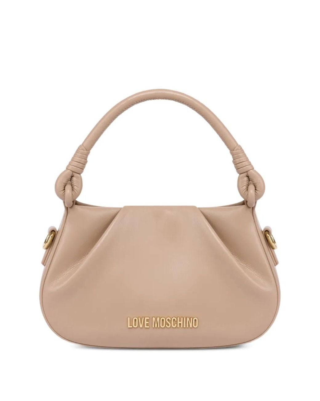 Love Moschino Natural Logo-Plaque Shoulder Bag